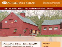 Tablet Screenshot of pioneerpostandbeam.com